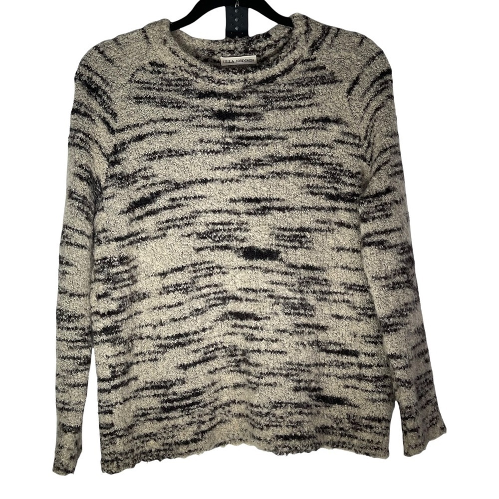 Ulla Johnson Tiger Effect Crewneck Sweater Small Acrylic Wool Alpaca Polyester